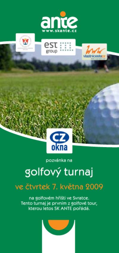 Golfov� turnaj Ante - pozv�nka