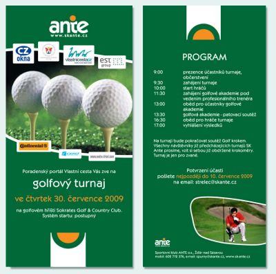 Golf - pozv�nka na turnaj Vlastn� cesty 