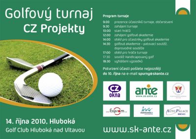 Pozv�nka na golfov� turnaj CZ Projekty